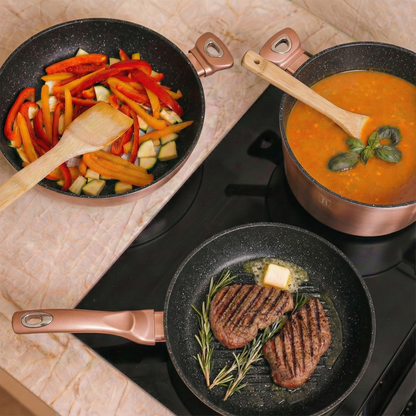 15 Delige Pannenset Rose Goud